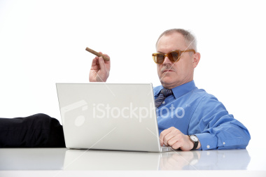 a cool boss with sunglasses and cigar